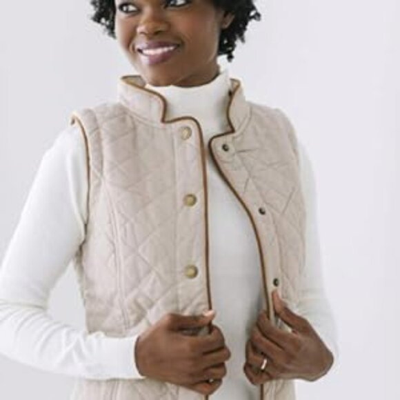 Hope & Henry Womens Quilted Riding Vest - Picture 1 of 7
